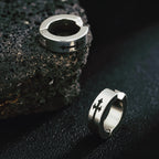 Retro Cross Non Pierced Ear Clips For Men Women Stainless Steel Clip On Earrings Punk Gothic Rock Hiphop Unisex Jewelry