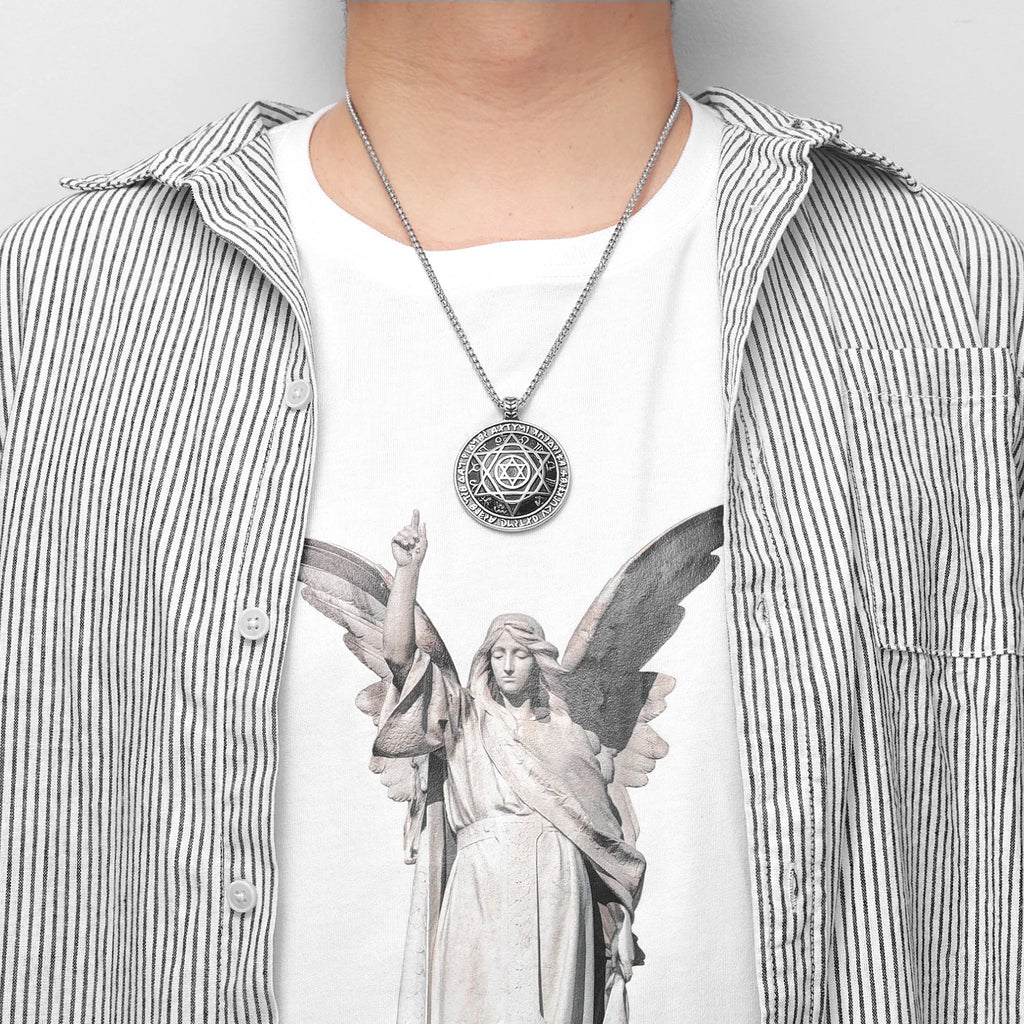 Judaism Star of David Stainless Steel Men Women Necklaces Pendants Chain Punk Trendy Amulet Jewelry Creativity Gift Wholesale