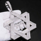 Iced Out Star Pendant Stainless Steel