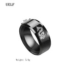 Uelf Punk Fashion Style Antique Retro Male Jewelry Viking Ring Female Black Dragon Amulet Vintage Norse Rune Rings For
