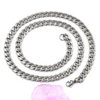LUXUSTEEL Basic Punk Stainless Steel Chain Necklace For Women Men Cuban Figaro Braided Wheat Link Choker 5MM/7MM