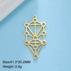 Dawapara Mystic Kabbalah Tree of Life Spiritual Amulet Pendant Stainless Steel DIY Charms for Jewelry Making Hanukkah Gifts