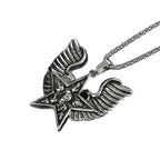 Star Skeleton Wing Pendant Necklace — Gothic
