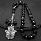 Hamsa Hand Pendant Necklace — Stainless Steel