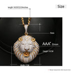 Iced Out Lion Rope Chain Pendant