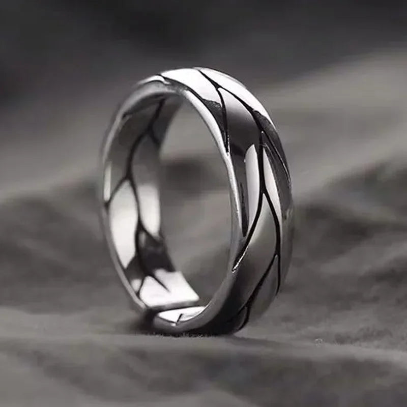 Tool Wrench Open Ring Silver Plated Adjustable Ring Men Motorcycle Bike Riding Hip Hop Rock Trend Jewelry