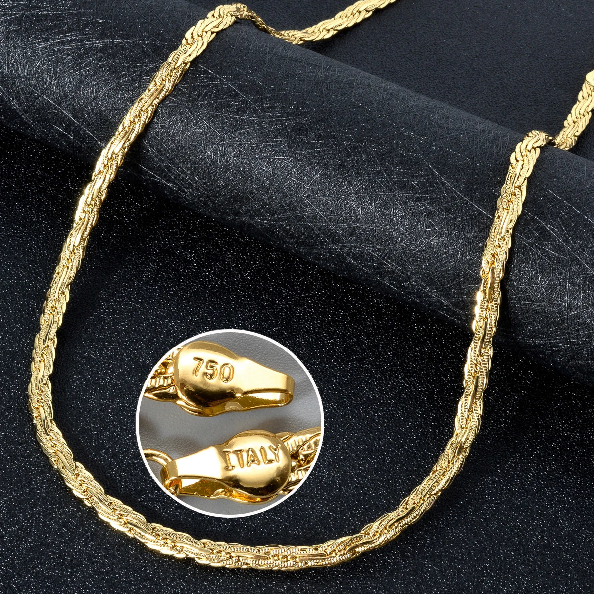 Interlaced Byzantine Chain Necklace — Gold