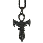 Stainless Steel Ancient Egypt Eye of Horus Pendant Necklace Vintage Egyptian Pharaoh Amulet Rune Men's Necklace Jewelry
