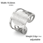 Archangel Saint Michael Gabriel Raphael Ring Adjustable Open Stainless Steel Protection Amulet Finger Rings Blessing