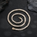 Iced Out Rock Sugar Tennis Chain Miami Cuban Link Necklace 5mm