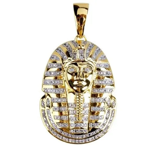 Gold Egyptian Pharaoh Pendant Necklace Statement