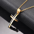 Simple Cross Necklace Stainless Steel Religious Jewelry Fashion Cross Pendant Necklace Jewelry Gift For Men Women