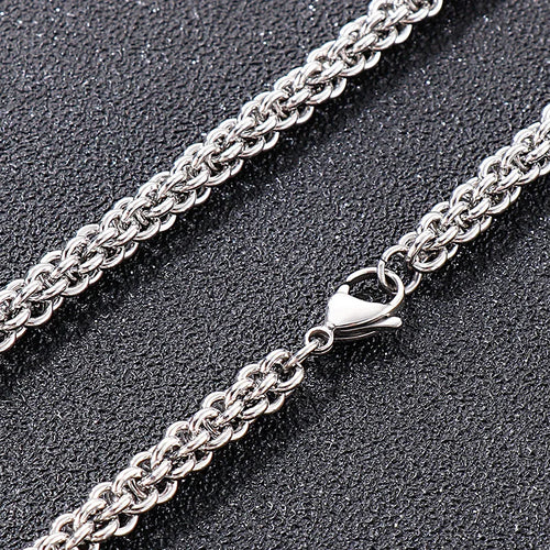 Cable Link Chain Bracelet Necklace Set 7mm — Stainless Steel