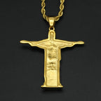 Iced Out Jesus Cross Pendant Necklace