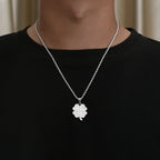 Four Leaf Clover Pendant Necklace — Stainless Steel