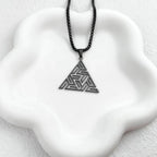 Fashion Men Stainless Steel Necklace Triangle Pendant Hip Hop Necklaces for Men Creative Jewelry Accessories Anniversary Gift