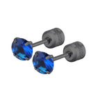 4 Prong CZ Zircon Stud Earrings — Cartilage Screw Back Piercing
