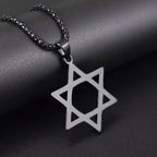 Catholic Jesus Cross Stainless Steel Pendant Necklace for Men Women Vintage Christian Prayer Jewelry