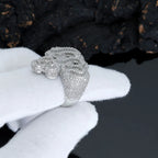 925 Silver VVS Moissanite Ring Iced Out