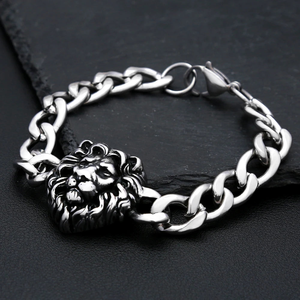 Lion Leopard Bracelet — Stainless Steel