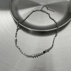 Beaded Stainless Steel Pendant Necklace