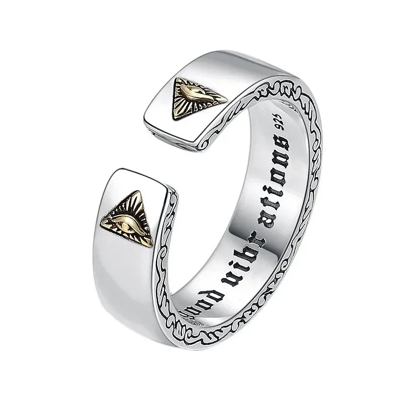 Retro Domineering Ethnic Style Fire-Breathing Dragon Ring Men\\\\\'s Charm Open Ring Punk Motorcycle Rider Jewelry Accessories
