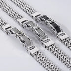 Stainless Steel Bracelet for Men 12MM Width Square Franco Link Chain Men's Bracelets With CZ & Magnet Clasp Gold Color