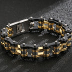 Rock And Roll Men's Bracelet Motorcycle Chain Mechanical Bracelets for Man 316L Stainless Steel Hand Jewelry