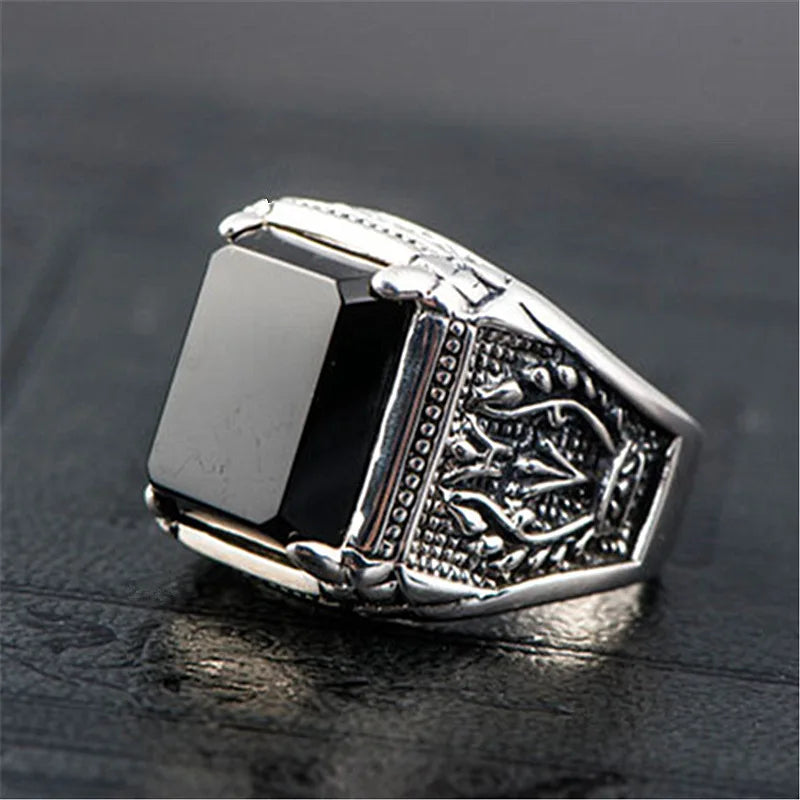 New 925 Silver Vintage Men Big Ring for Man Women Sterling-silver Wedding Simple Jewelry Engagement Gifts Fashion Party Ring