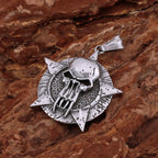 Viking Ghost Skull Pendant Necklace — Stainless