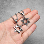 Star of David Pendant Necklace Stainless Steel
