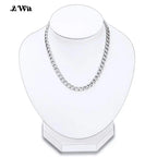 AWit Punk Size 2-7mm Mens Curb Cuban Link Chain Stainless Steel Necklace Women Silver Color Male Jewelry Gifts For Hiphop Boy