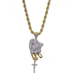 Men's Personality Is Cool, Ha's New Large Wing Pendant, Copper Inlaid Zircon Fashionable Street Necklace Trend