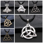 Triquetra Knot Statement Pendant Necklace