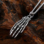 Skull Motorcycle Steel Pendant Demon Hand Halloween