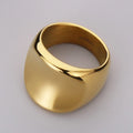 18K Vacuum Plated Wide Rings for Man Solid 316l Stainless Steel Men's Band Accessories Engagement Ring Birthday Party