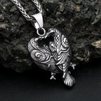 Odin Double Raven Pendant — Stainless Steel