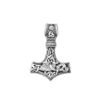 Vintage Stainless Steel Viking Thor's Hammer Pendant Necklace For Men Nordic Celtic Knot Necklace Fashion Jewelry Gift
