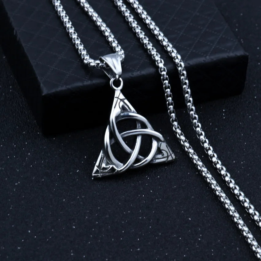 Stainless Steel Celtic Knot Pendant Necklace
