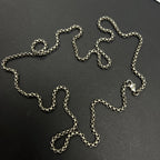 Fashion 3mm Width Pure Titanium Square Box Chain Necklace for Men Women Durable Anti-allergy Titanium Rolo Link Chain Necklace