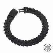 NUOYA Hip Hop Jewelry 36mm Brass CZ Ice Chain Thick Cuban Necklace Men's Pure Black Bracelet Premium Gift