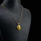 Crown Lion Head Pendant Necklace — Stainless Steel