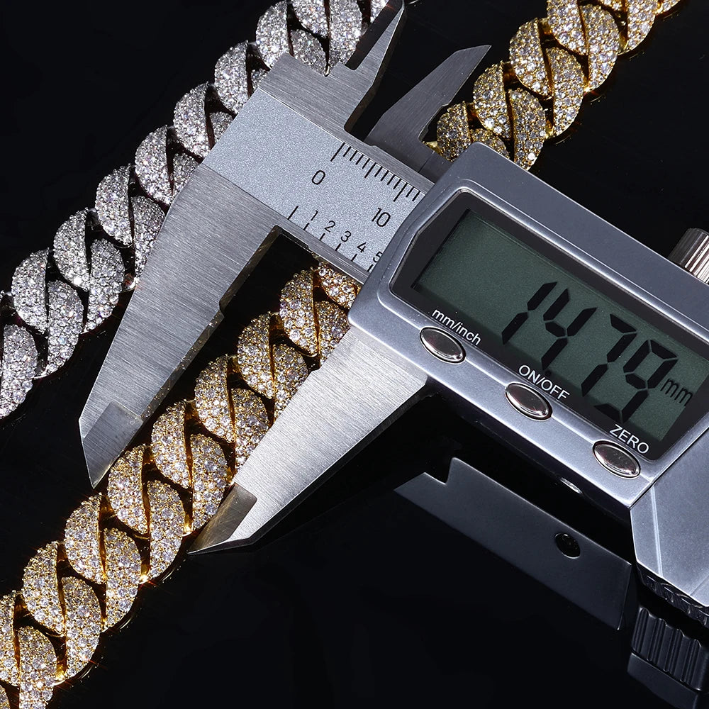 Iced Out Cuban Bracelet Stainless Steel 14MM