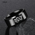 Uelf Punk Fashion Style Antique Retro Male Jewelry Viking Ring Female Black Dragon Amulet Vintage Norse Rune Rings For