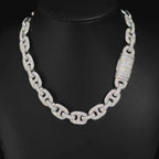 Iced Out Cuban Chain Necklace Stainless Steel 16MM