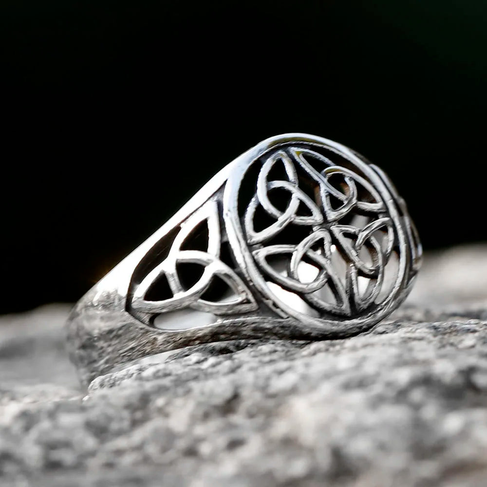 Viking Odin Trinity Celtic Knot Ring — Stainless Steel