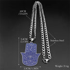 Fatima Hand Pendant Necklace — Silver