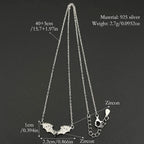 Iced Out Bat Silver Pendant Sterling Gothic Wing
