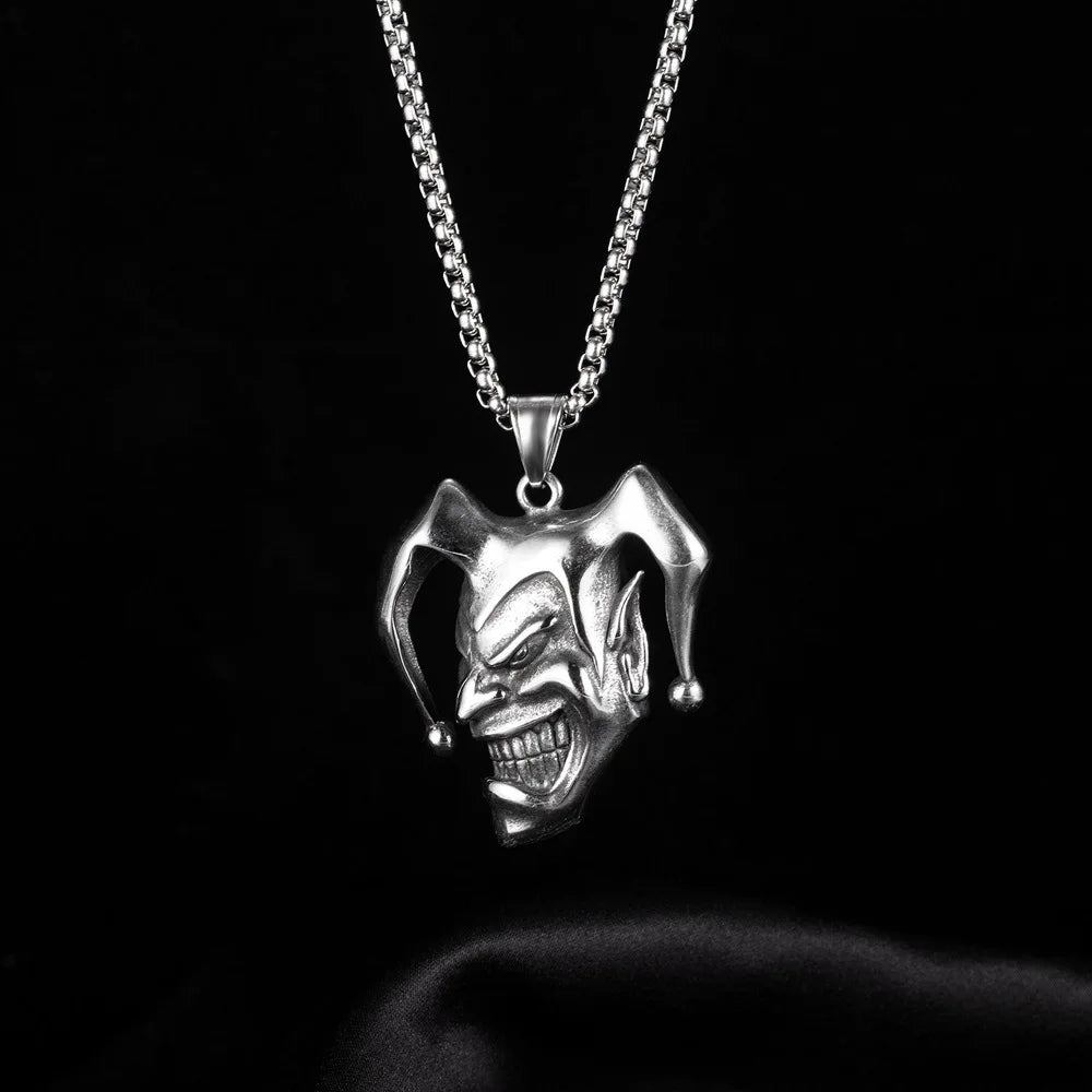 Steel Ring European American Clown Smiling Face