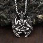 Occult Steel Pendant Vintage Gothic Satanic Goat